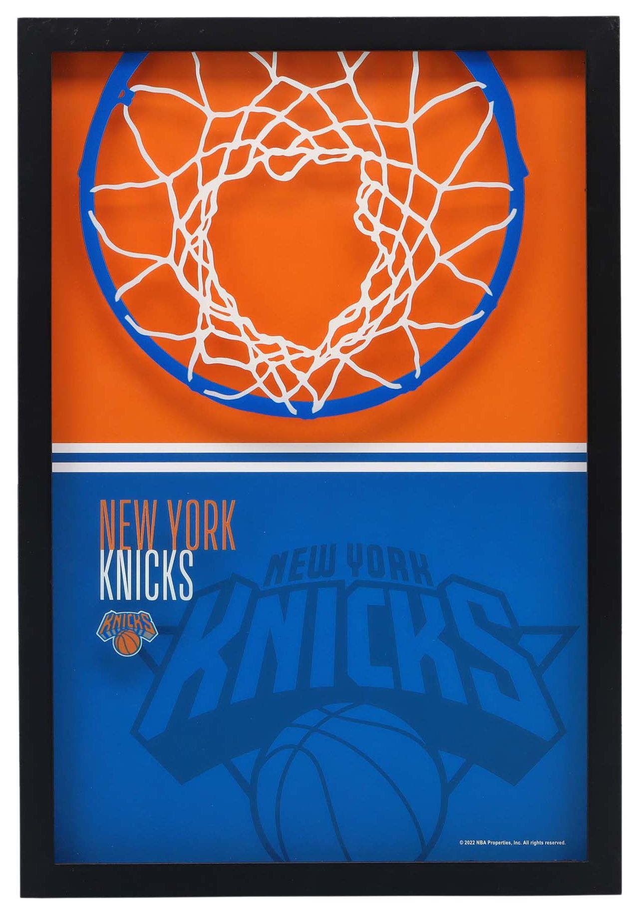 Open Road New York Knicks Basketball Hoop Block Printed Glass Wall Decor product image