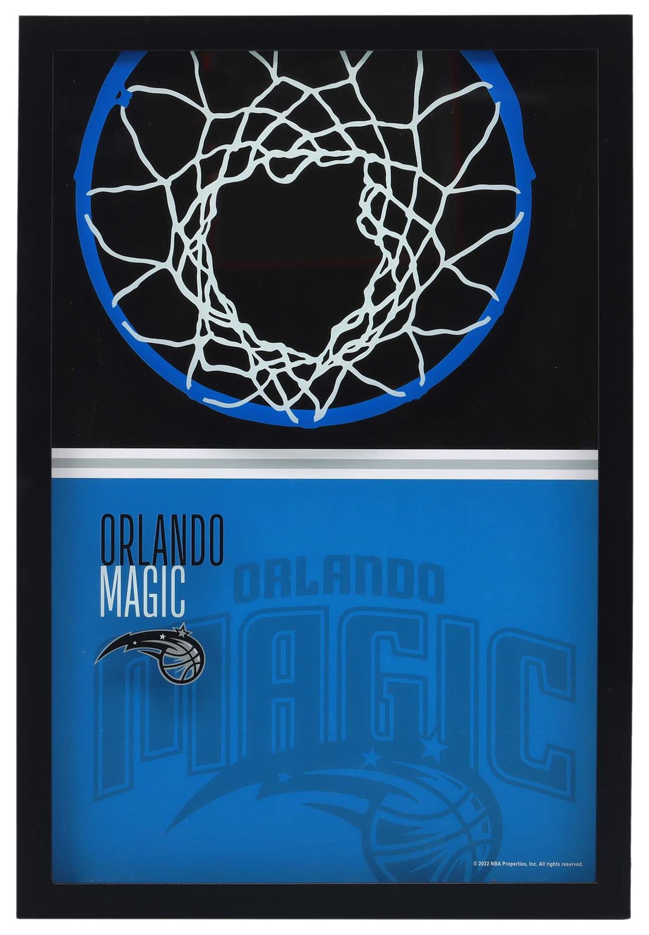 Open Road Orlando Magic Basketball Hoop Block Printed Glass Wall Decor product image
