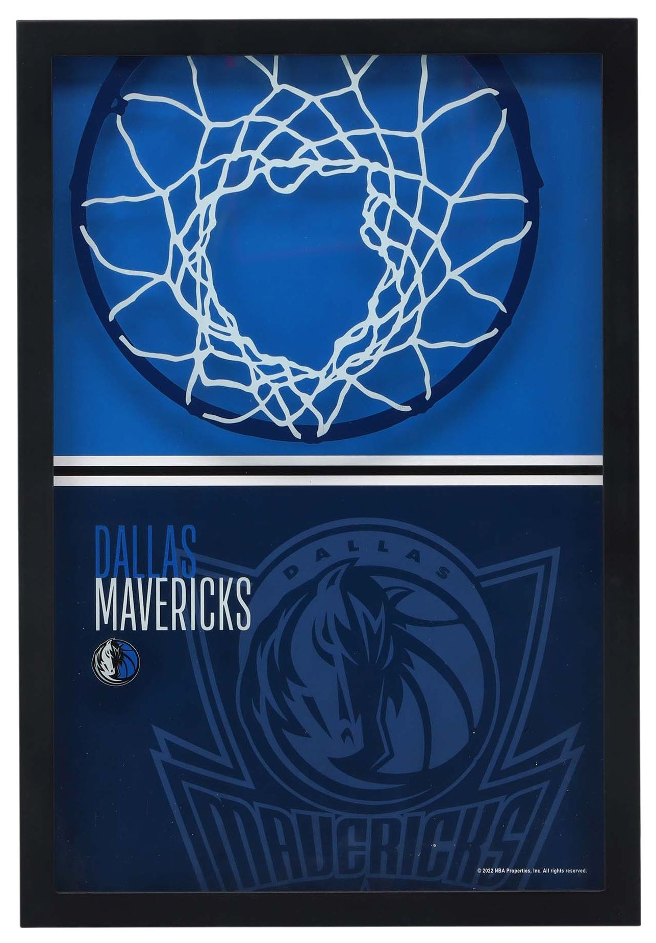 Open Road Dallas Mavericks Basketball Hoop Block Printed Glass Wall Decor product image