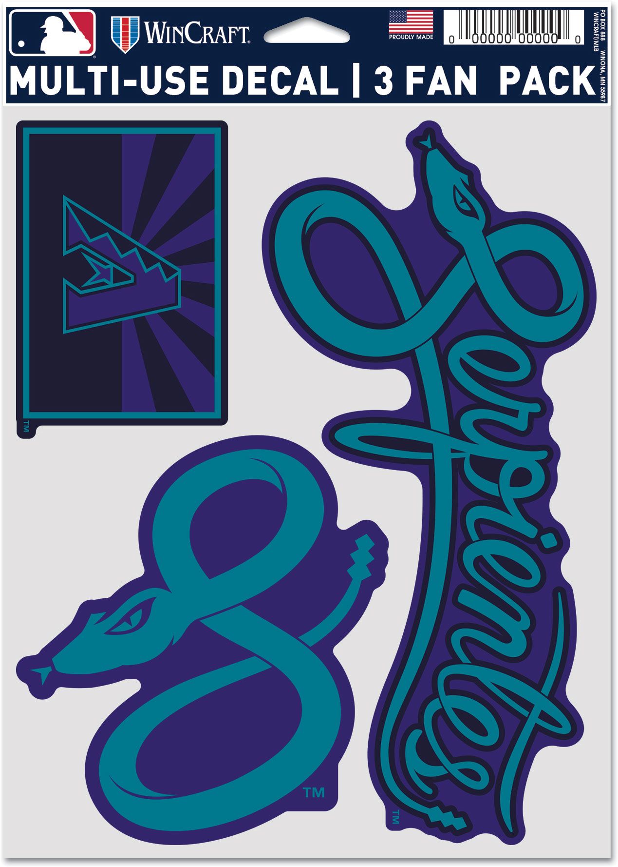 WinCraft Arizona Diamondbacks 2025 City Connect 3-Pack Decal