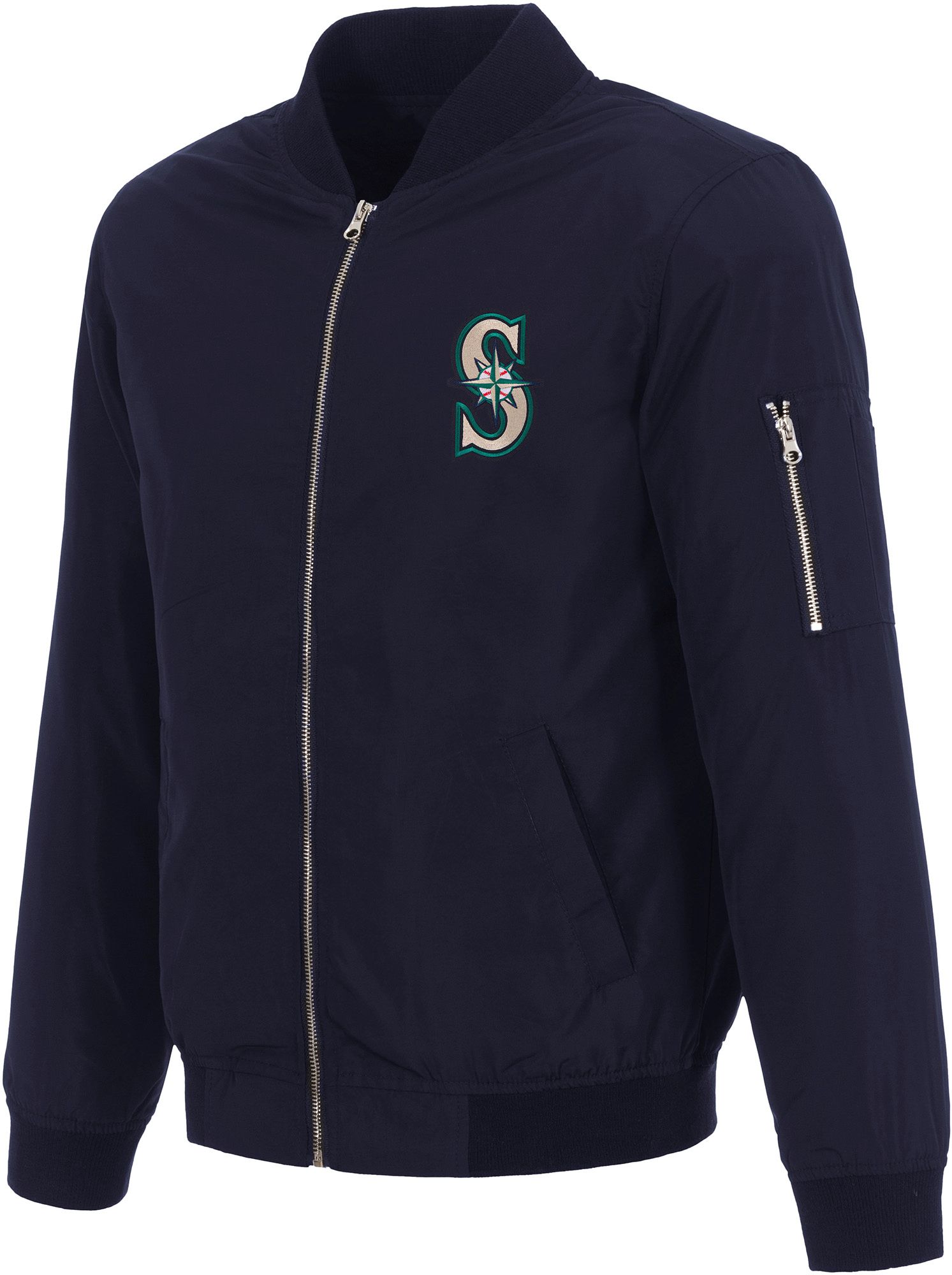JH Design Men's Seattle Mariners Navy Bomber Jacket product image