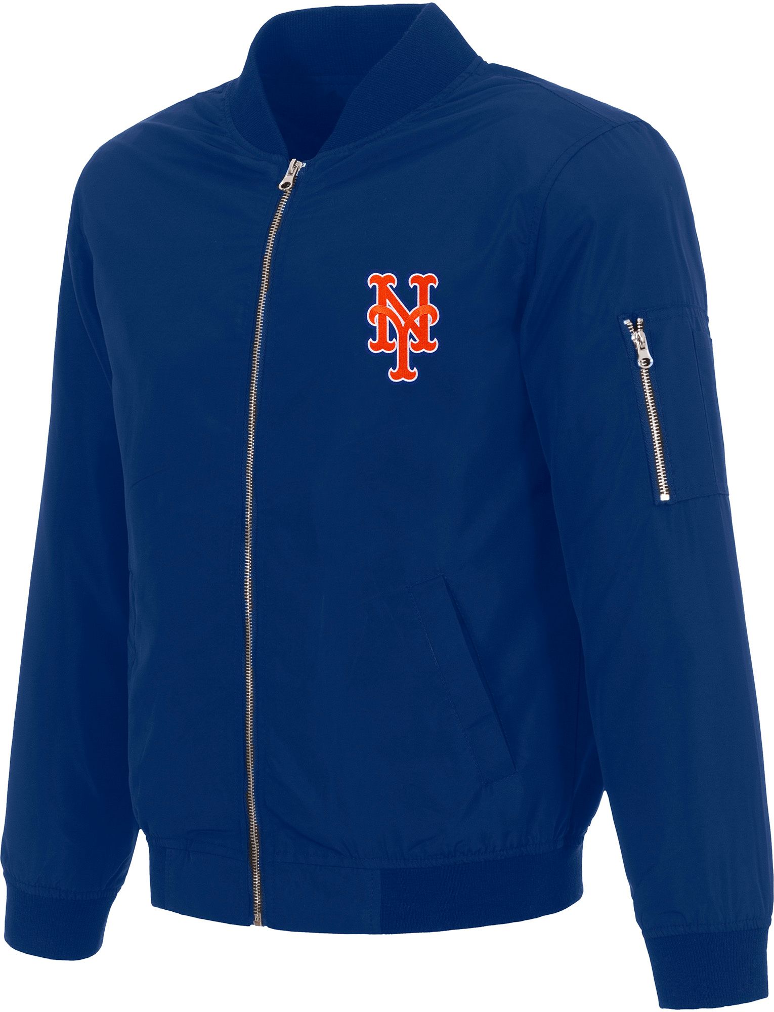 JH Design Men's New York Mets Royal Bomber Jacket product image