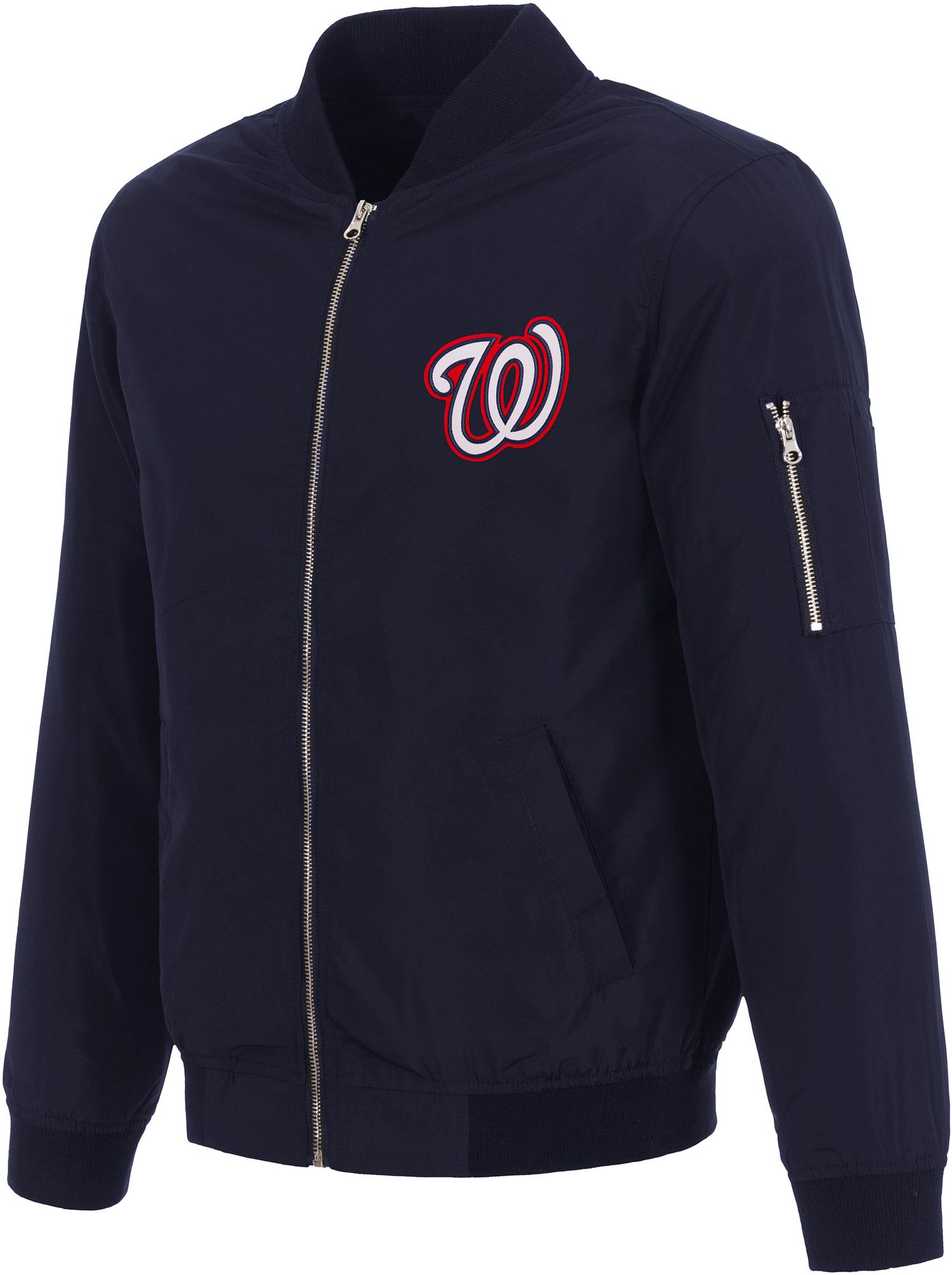 JH Design Men's Washington Nationals Navy Bomber Jacket product image