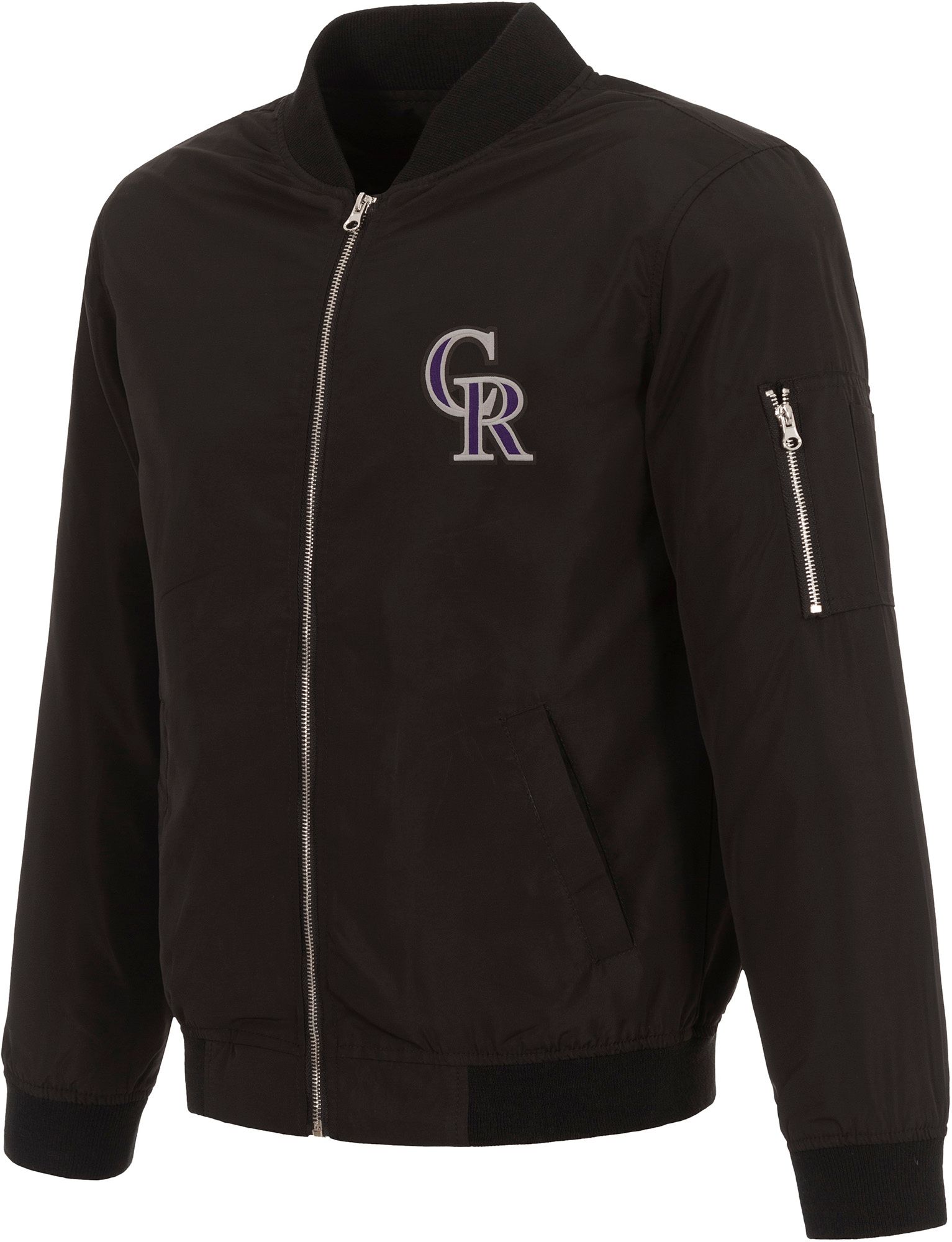 JH Design Men's Colorado Rockies Black Bomber Jacket product image