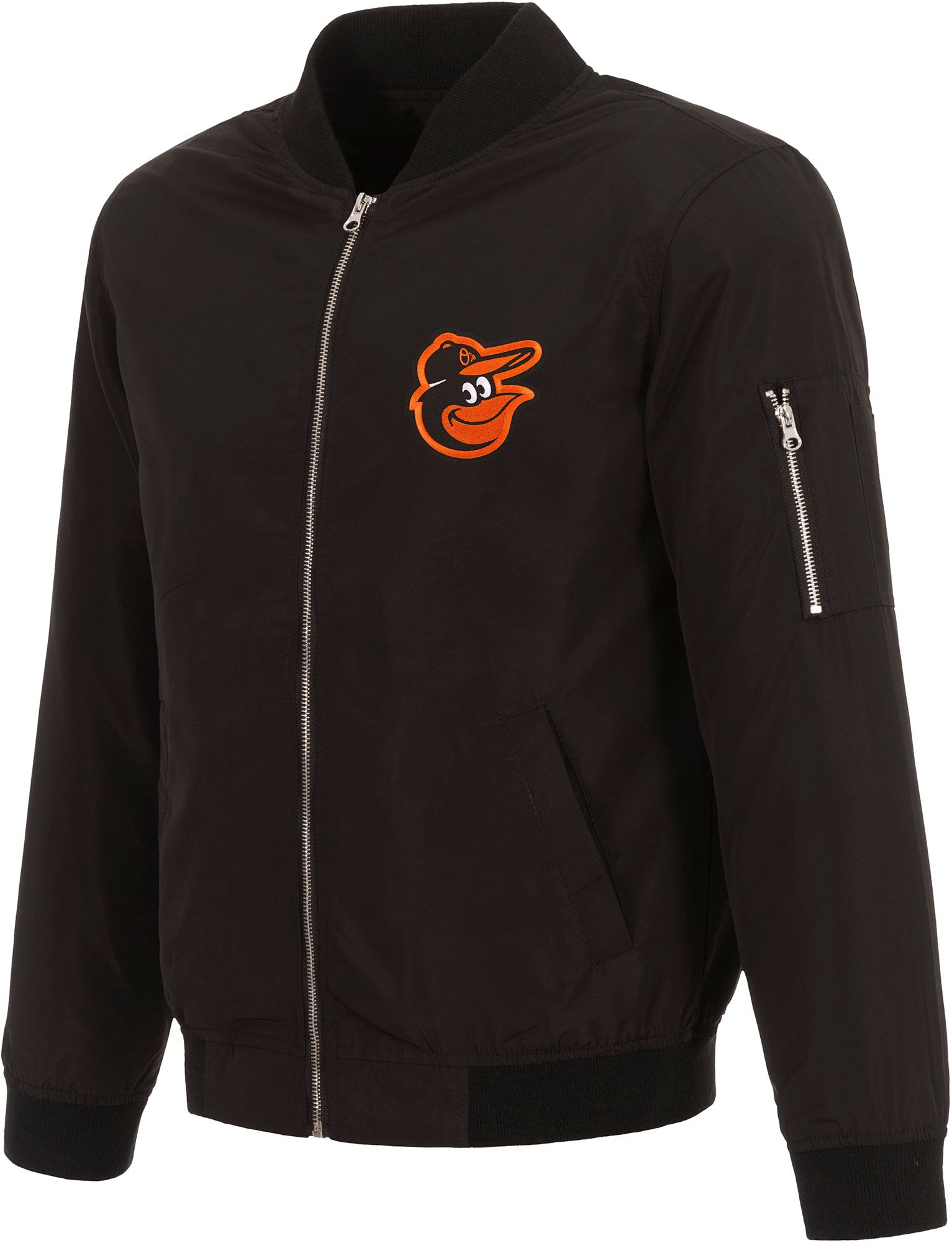 JH Design Men's Baltimore Orioles Black Bomber Jacket product image