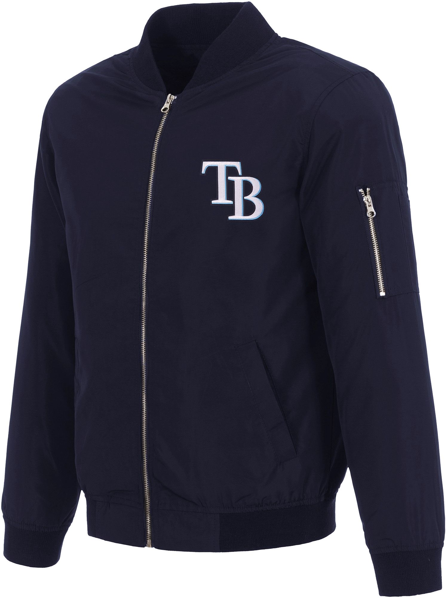 JH Design Men's Tampa Bay Rays Navy Bomber Jacket product image