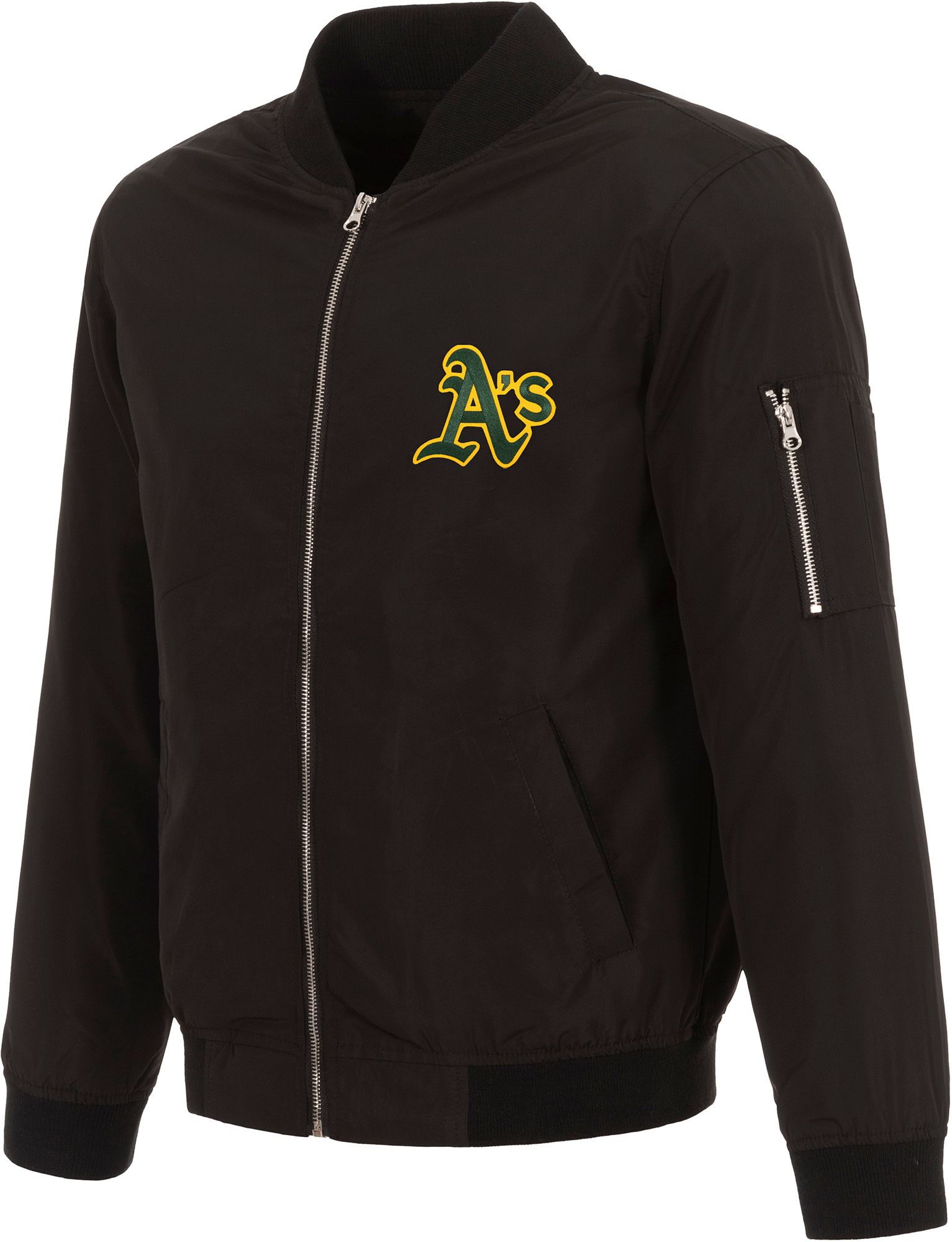 JH Design Men's Oakland Athletics Black Bomber Jacket product image