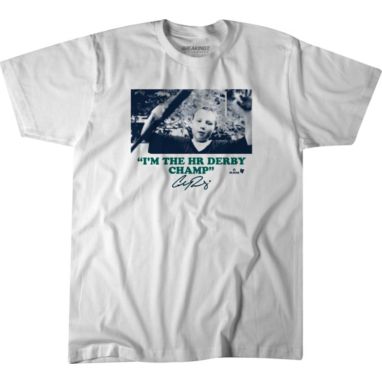 sorry, BreakingT Adult Seattle Cal Raleigh Home Run Derby Champion White T-Shirt is currently out of stock