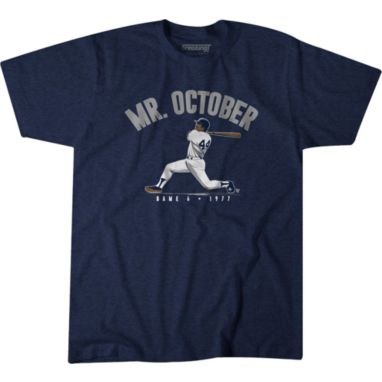 sorry, BreakingT Adult New York Reggie Jackson Mr. October Navy T-Shirt is currently out of stock