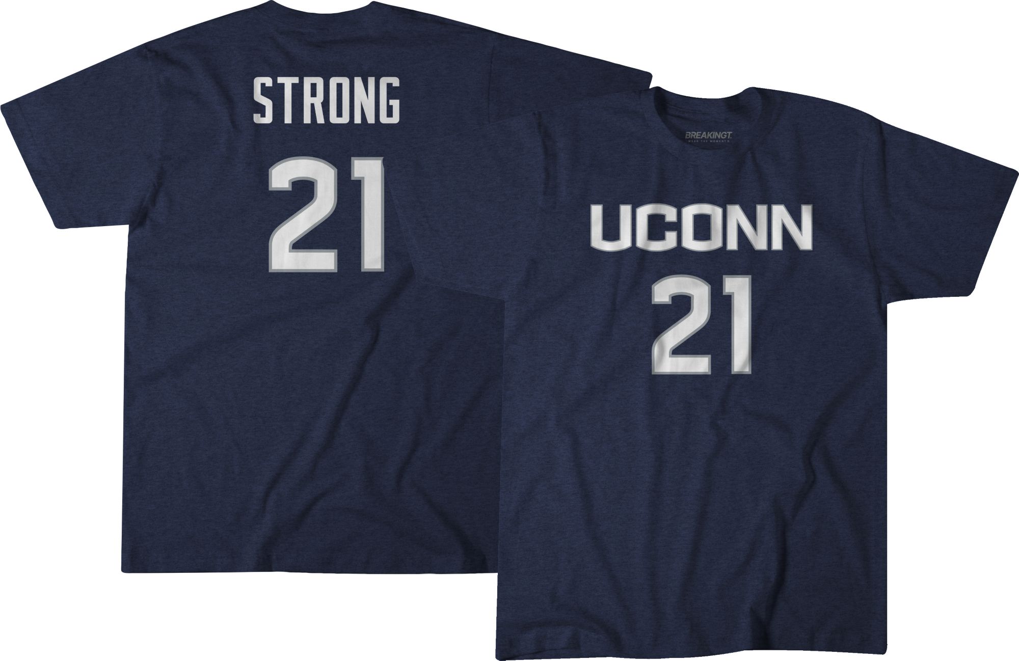 BreakingT Adult UConn Huskies Sarah Strong #21 Navy T-Shirt product image