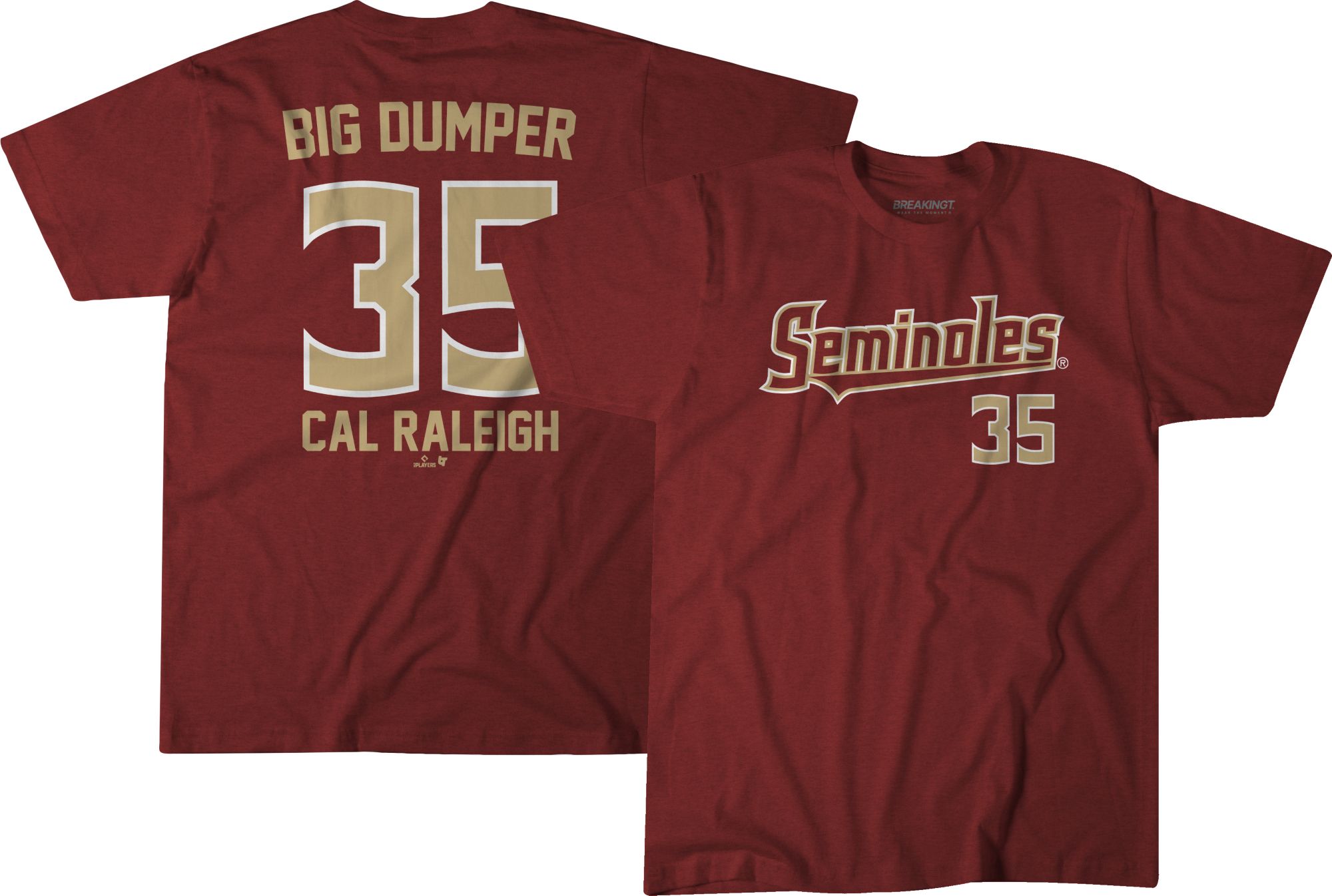 BreakingT Men's Florida State Seminoles Cal Raleigh #29 Maroon T-Shirt product image
