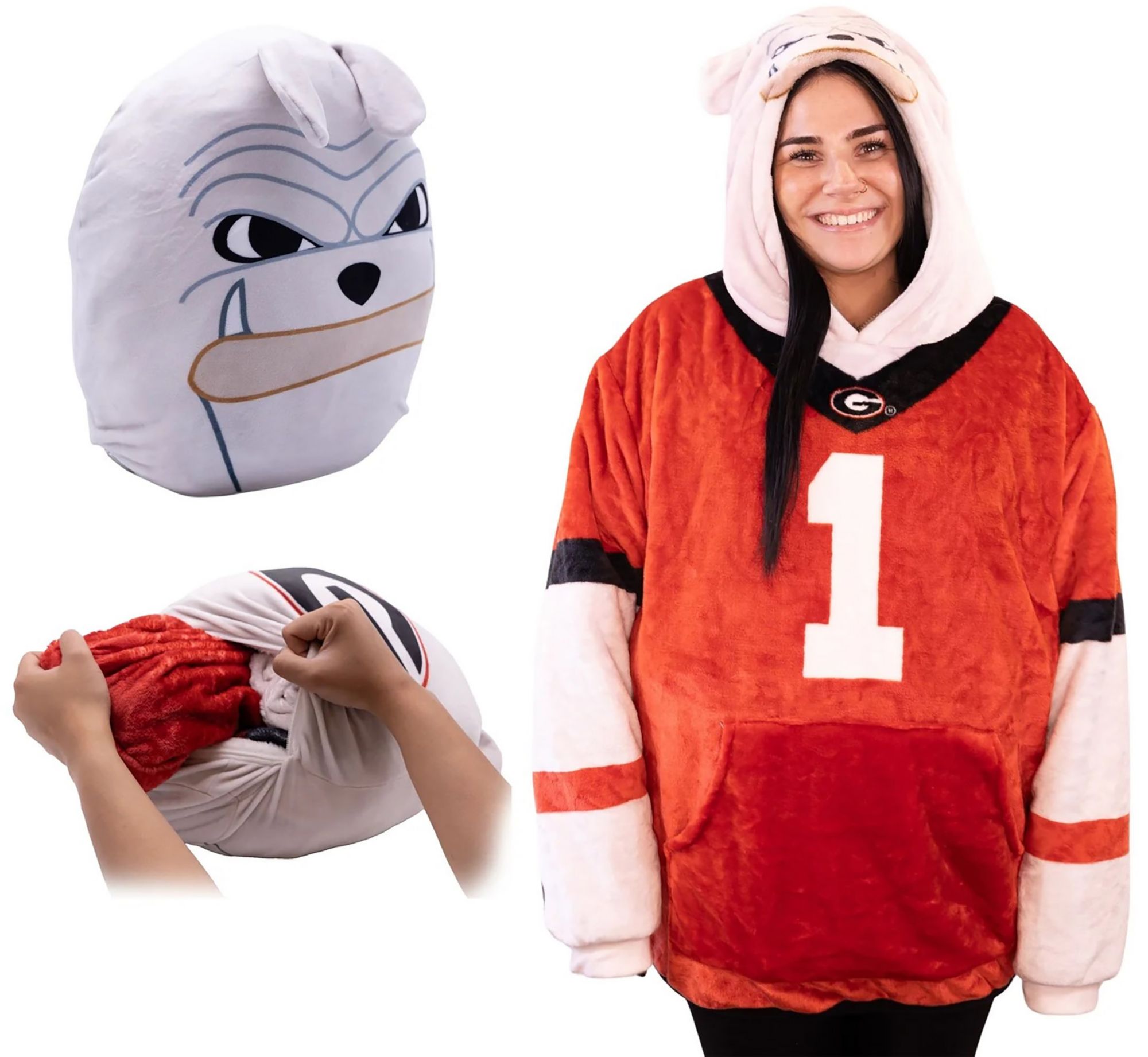Orange Onions Georgia Bulldogs Snugible 2-in-1 Blanket Hoodie and Pillow product image