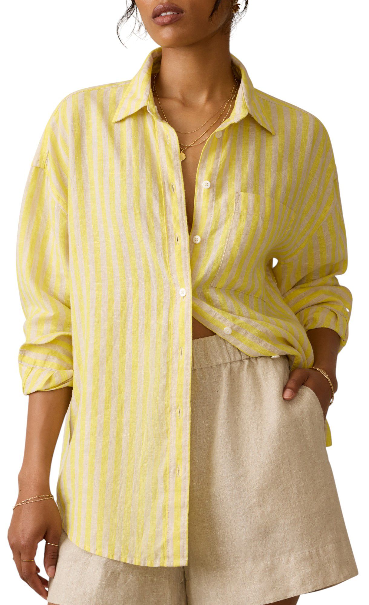 Faherty Women's Laguna Linen Relaxed Shirt product image