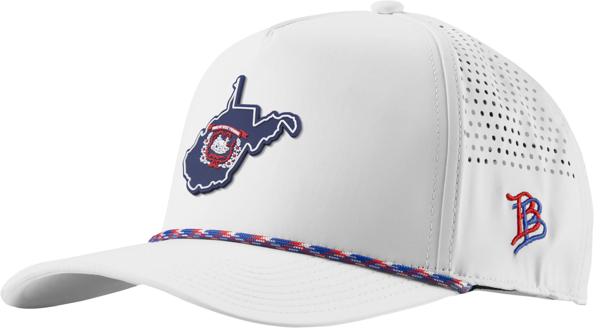 Branded Bills Adult West Virginia White Patriot Patch Rope Adjustable Hat product image