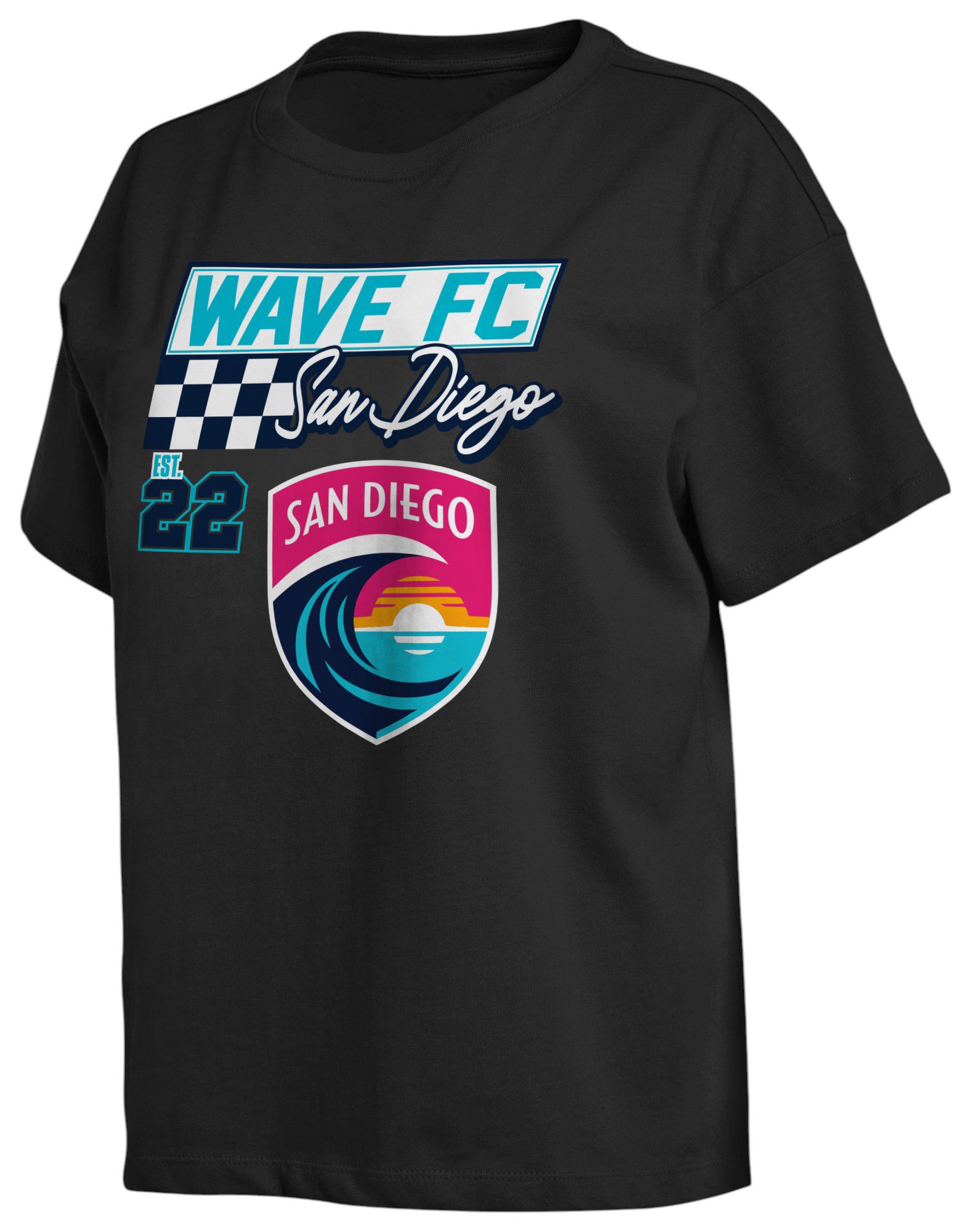 WEAR by Erin Andrews Women's San Diego Wave FC Vintage Racing Grey T-Shirt product image