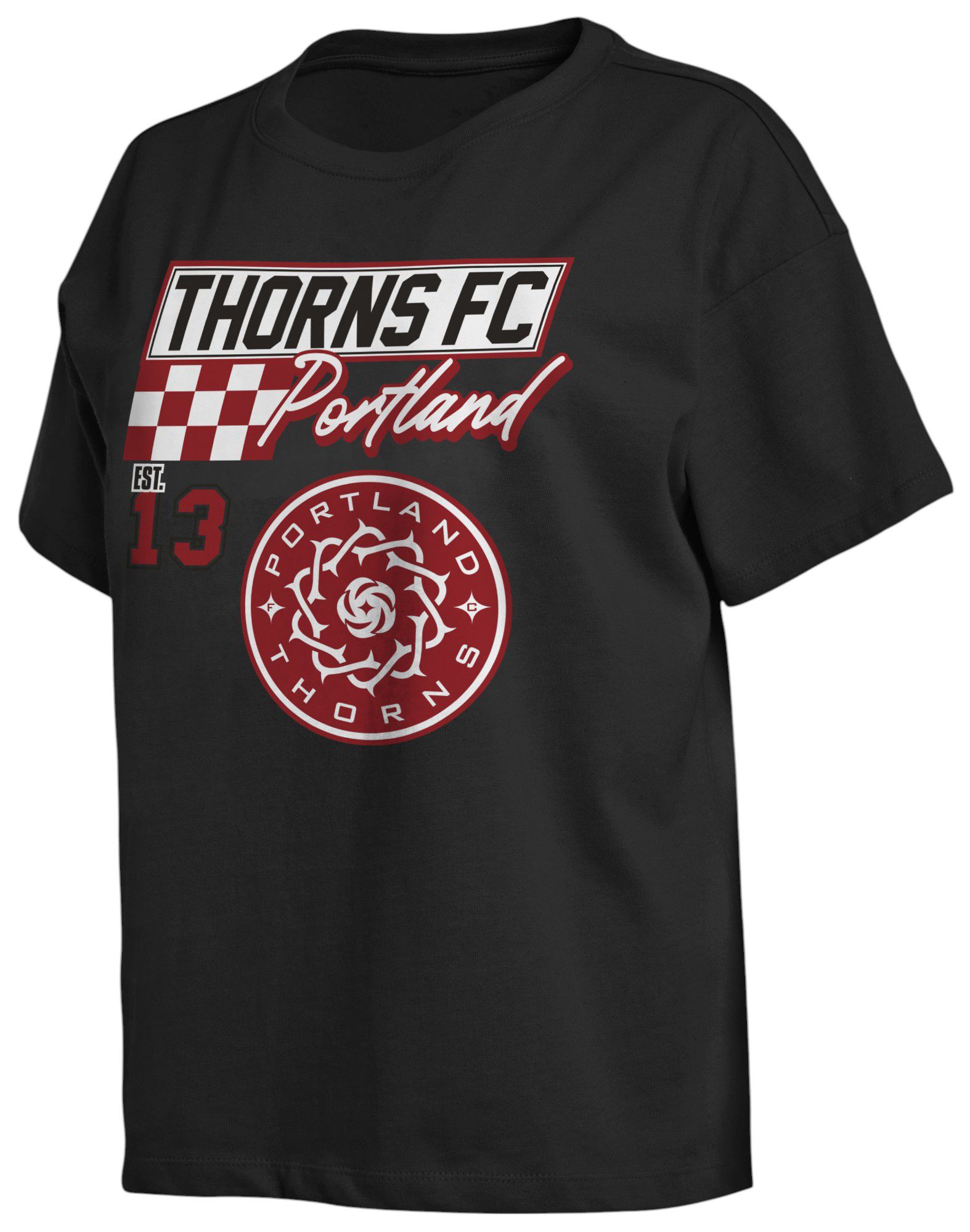 WEAR by Erin Andrews Women's Portland Thorns FC Vintage Racing Grey T-Shirt product image