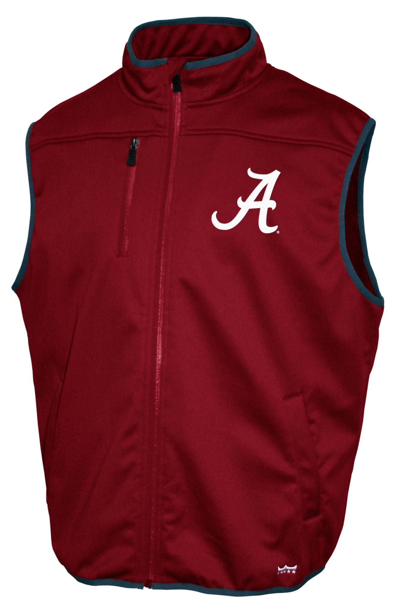 Franchise Club Men's Alabama Crimson Tide Black Big Logo Windshell