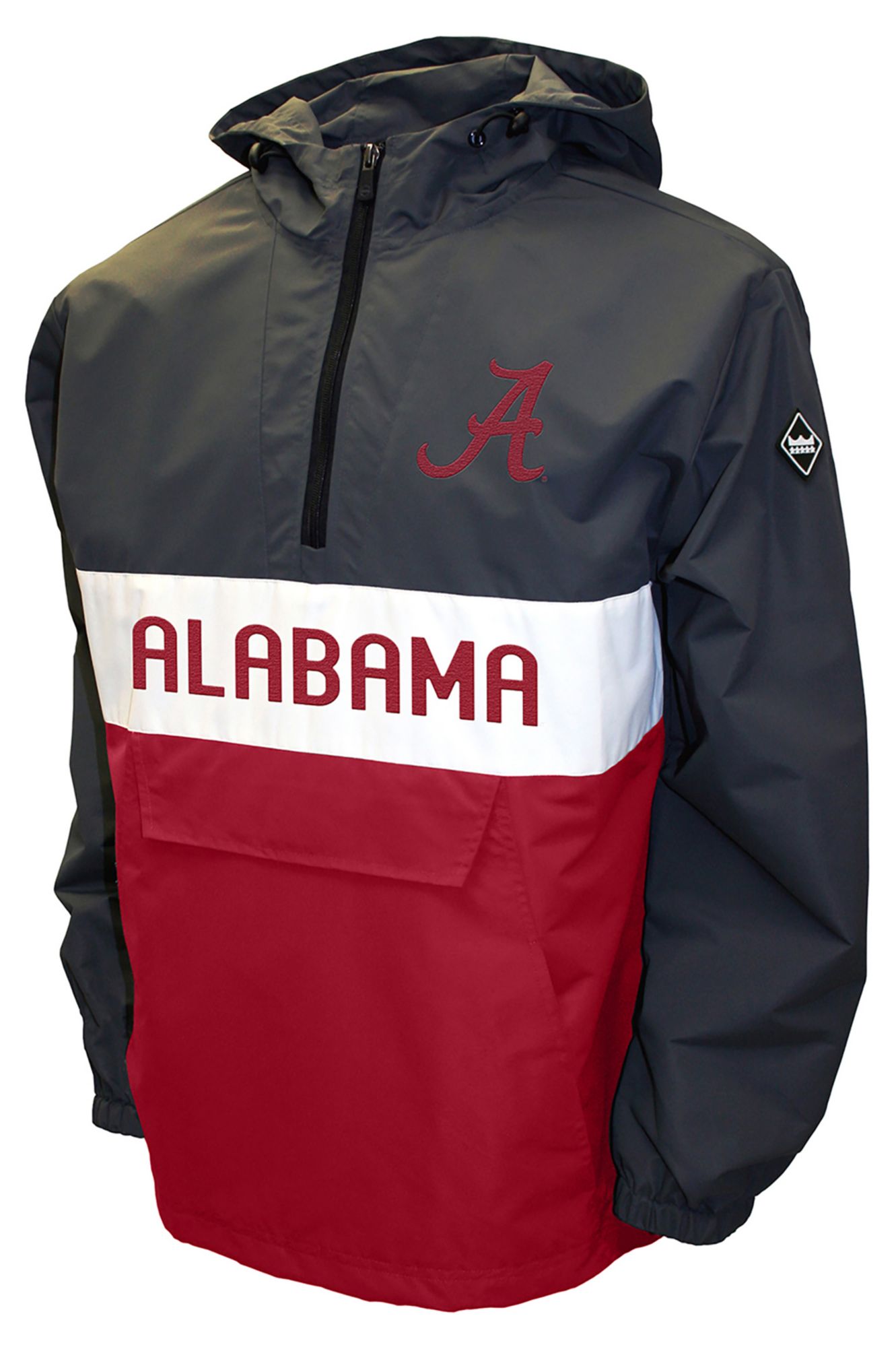 Franchise Club Men's Alabama Crimson Tide Grey Beta Anorak Jacket product image