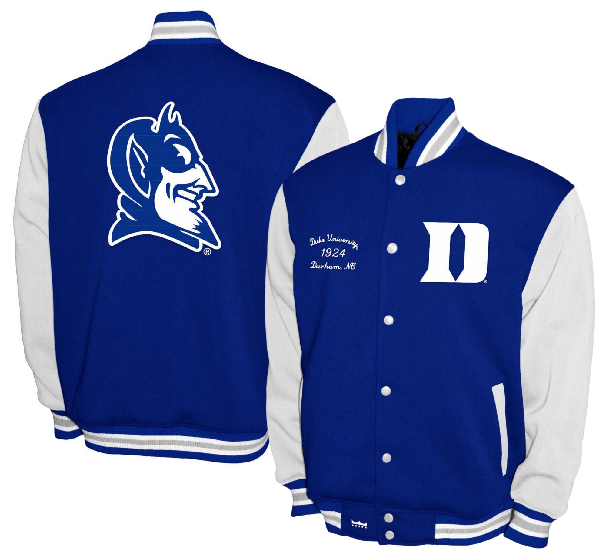 Franchise Club Men's Duke Blue Devils Royal Club Fleece Varsity Jacket product image