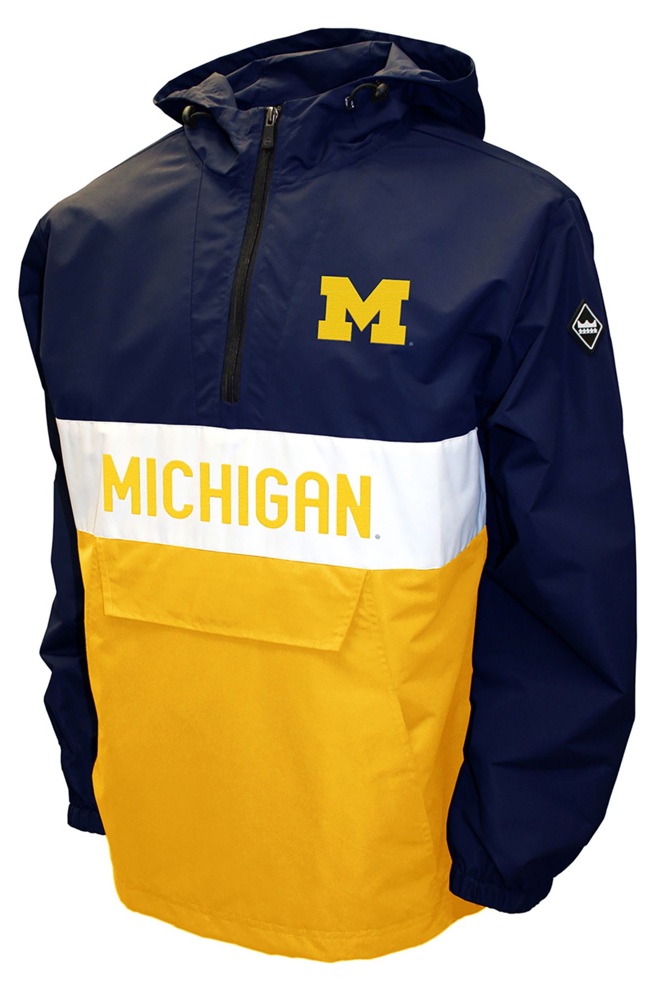 Franchise Club Men's Michigan Wolverines Navy Beta Anorak Jacket product image