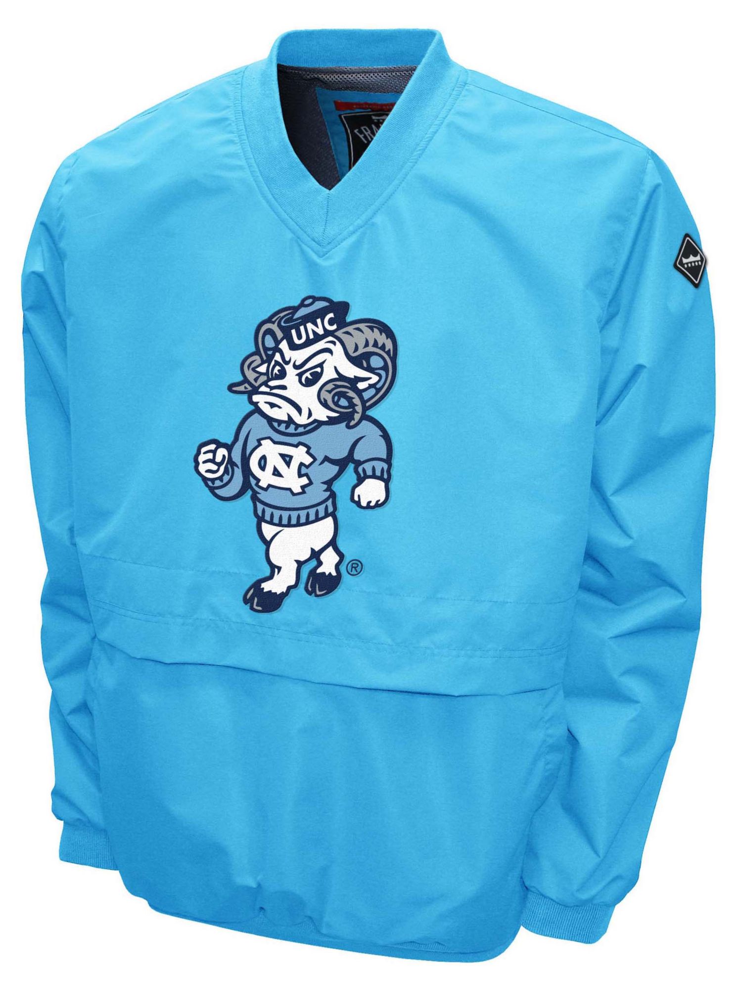 Franchise Club Men's North Carolina Tar Heels Carolina Blue Big Logo Windshell Pullover product image