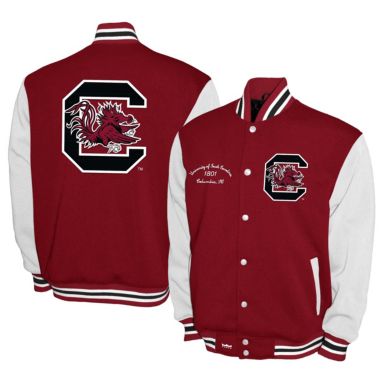 sorry, Franchise Club Men's South Carolina Gamecocks Red Club Fleece Varsity Jacket is currently out of stock