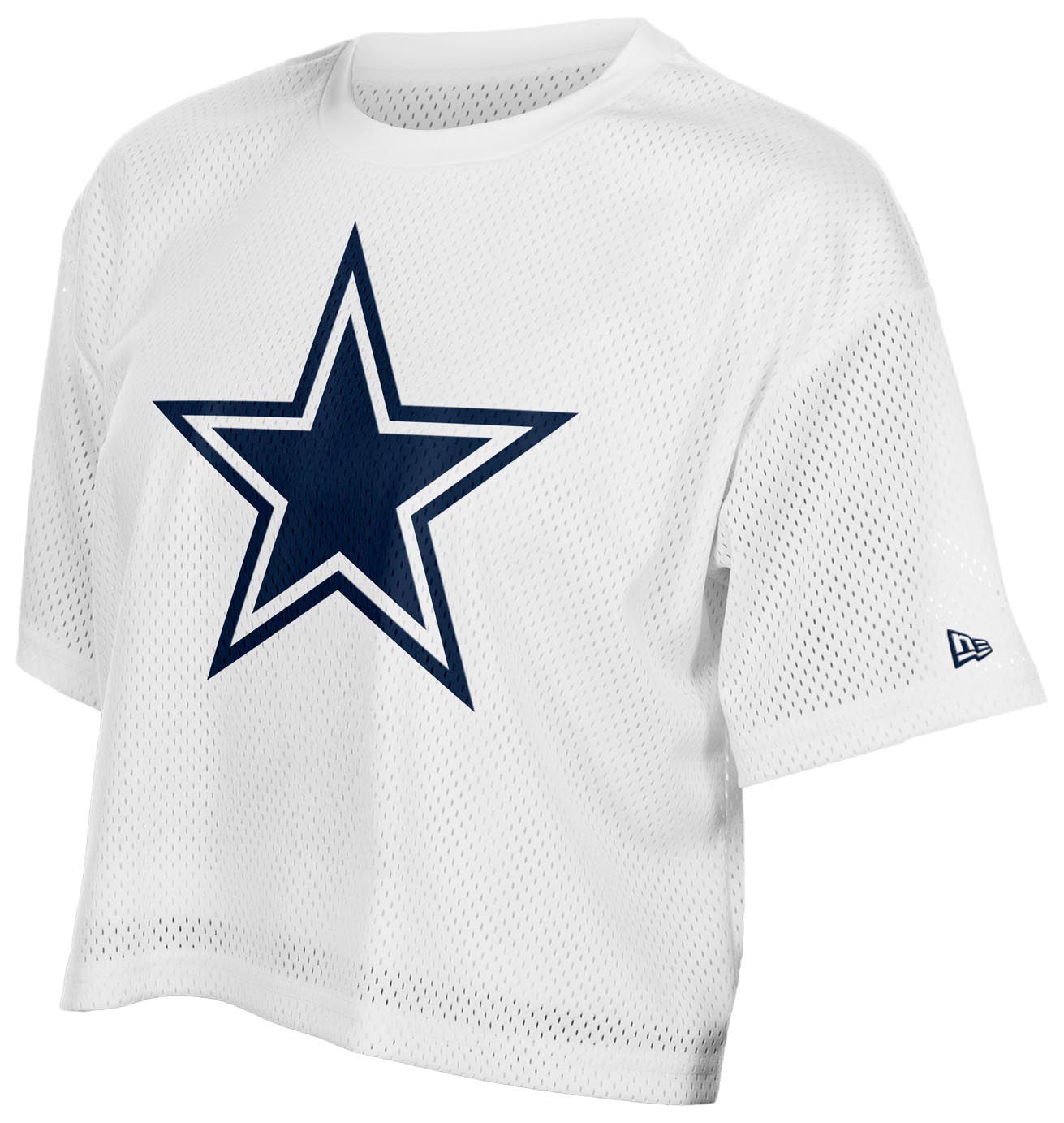 New Era Women's Dallas Cowboys White Mesh Boxy T-Shirt product image