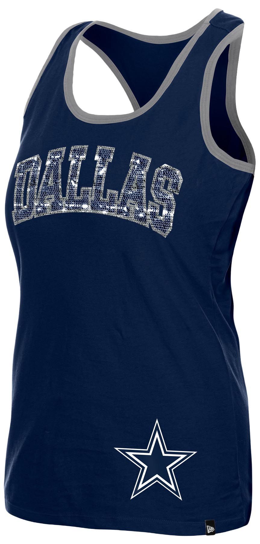 New Era Women's Dallas Cowboys Navy Sequin Tank Top product image