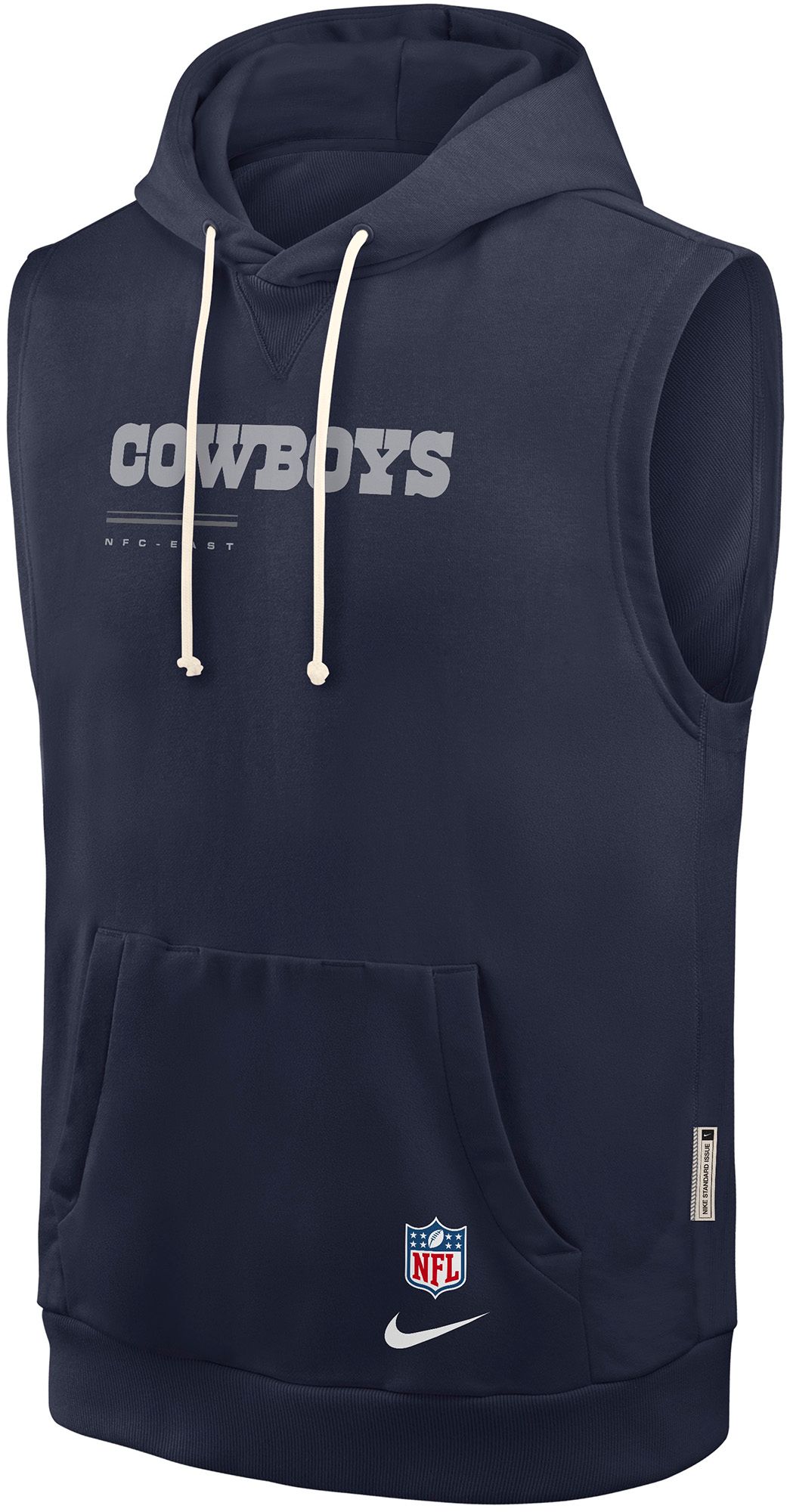 Nike Men's Dallas Cowboys Navy Sideline Sleeveless Hoodie product image