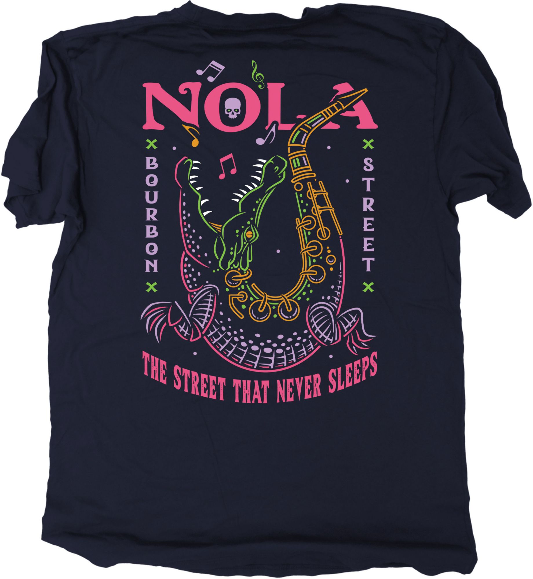 The Duck Company Adult New Orleans Navy Gator T-Shirt product image