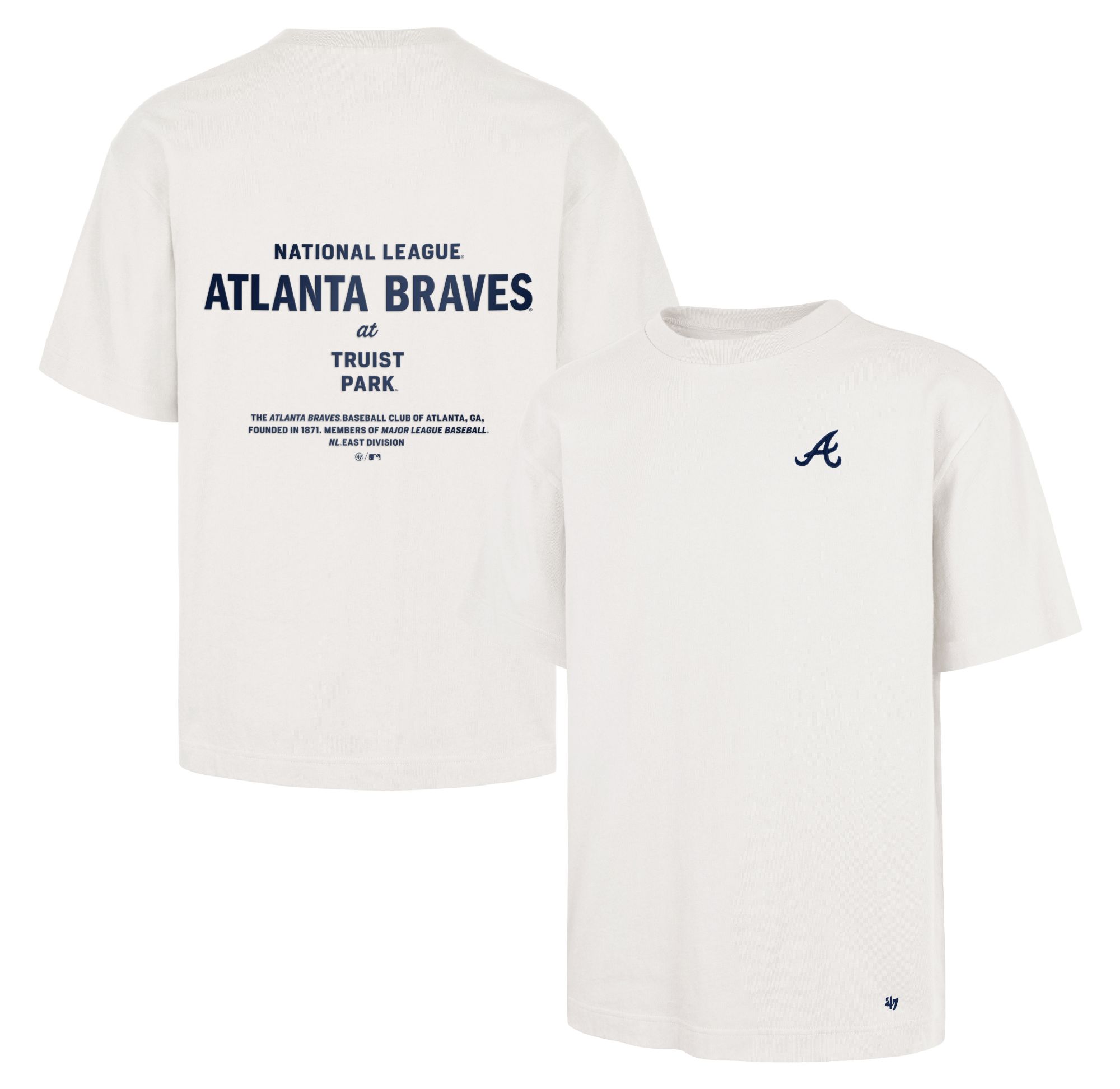 47 Men's Atlanta Braves White Leon Foundation T-Shirt | Dick's