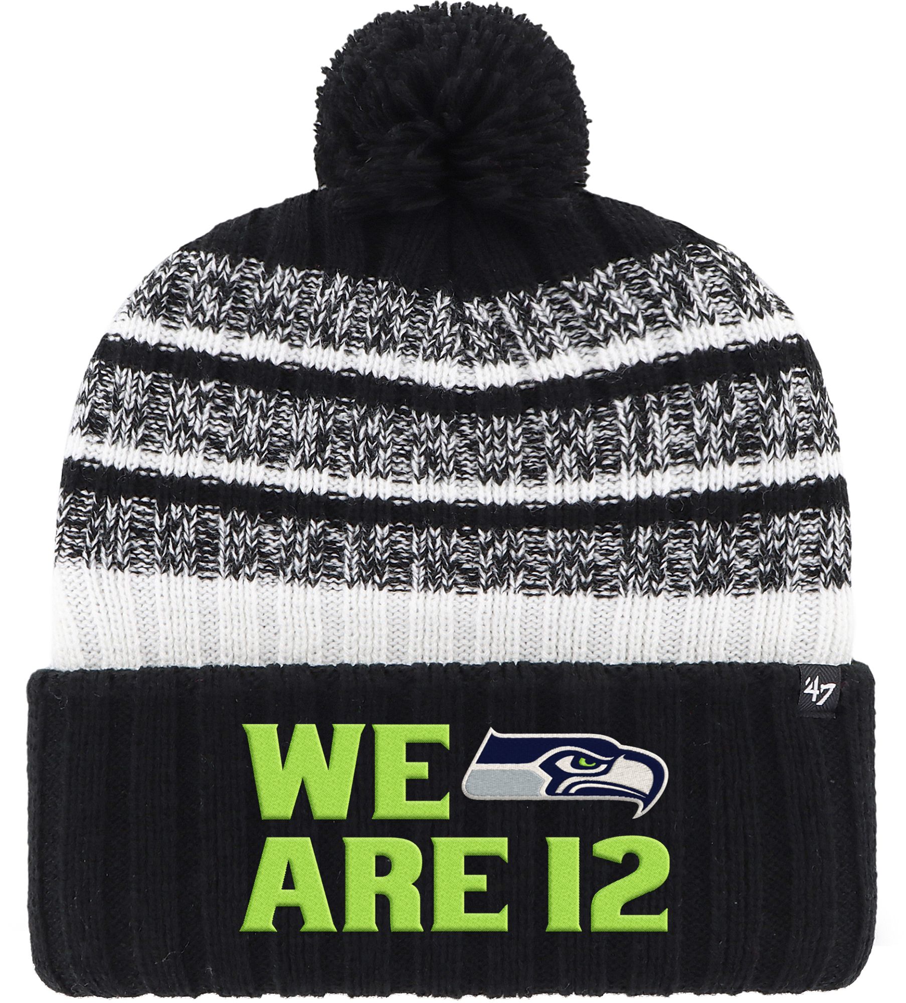 '47 Men's Seattle Seahawks Black Tavern Knit Hat product image