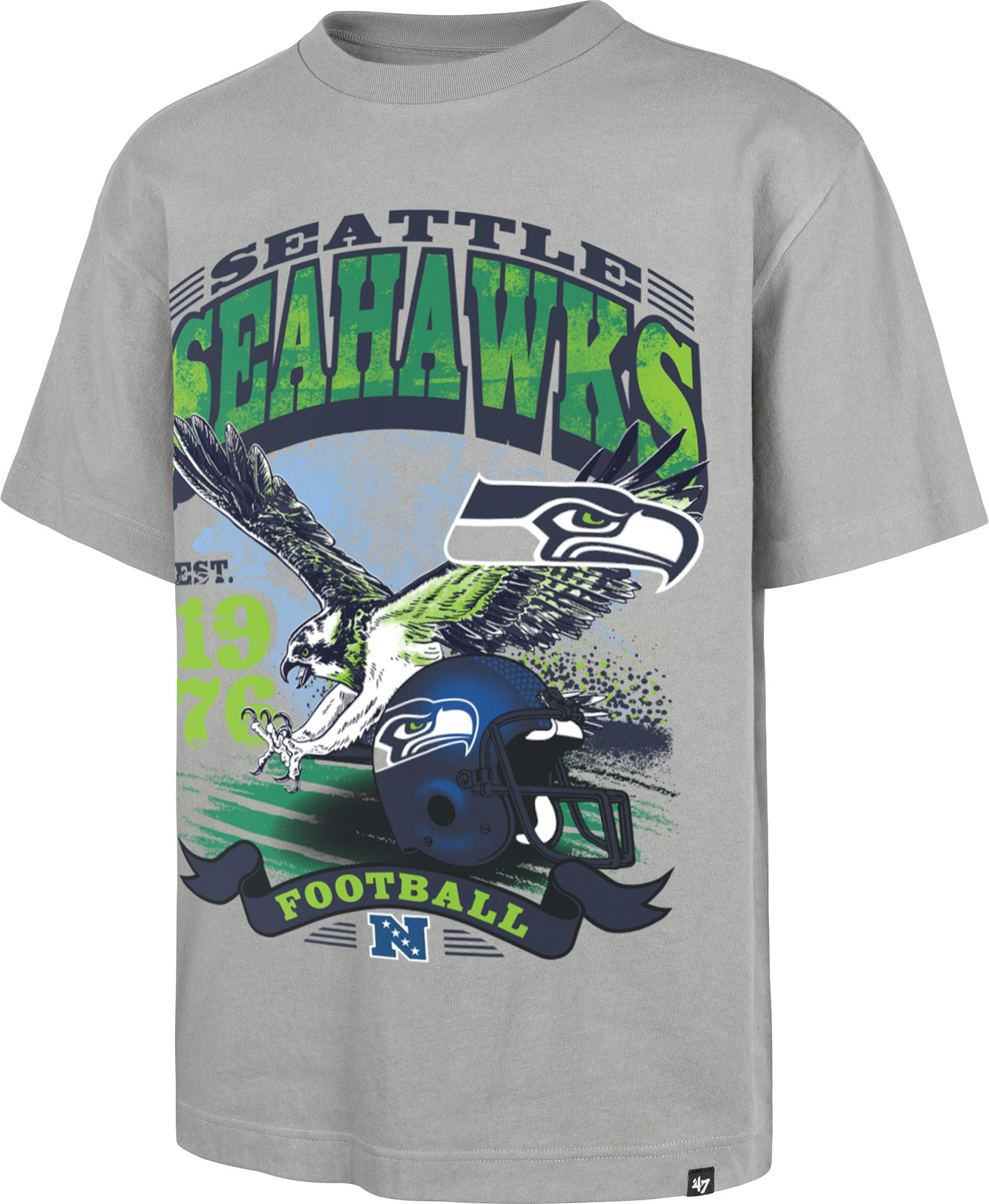 '47 Men's Seattle Seahawks Grey Regional Foundation T-Shirt product image