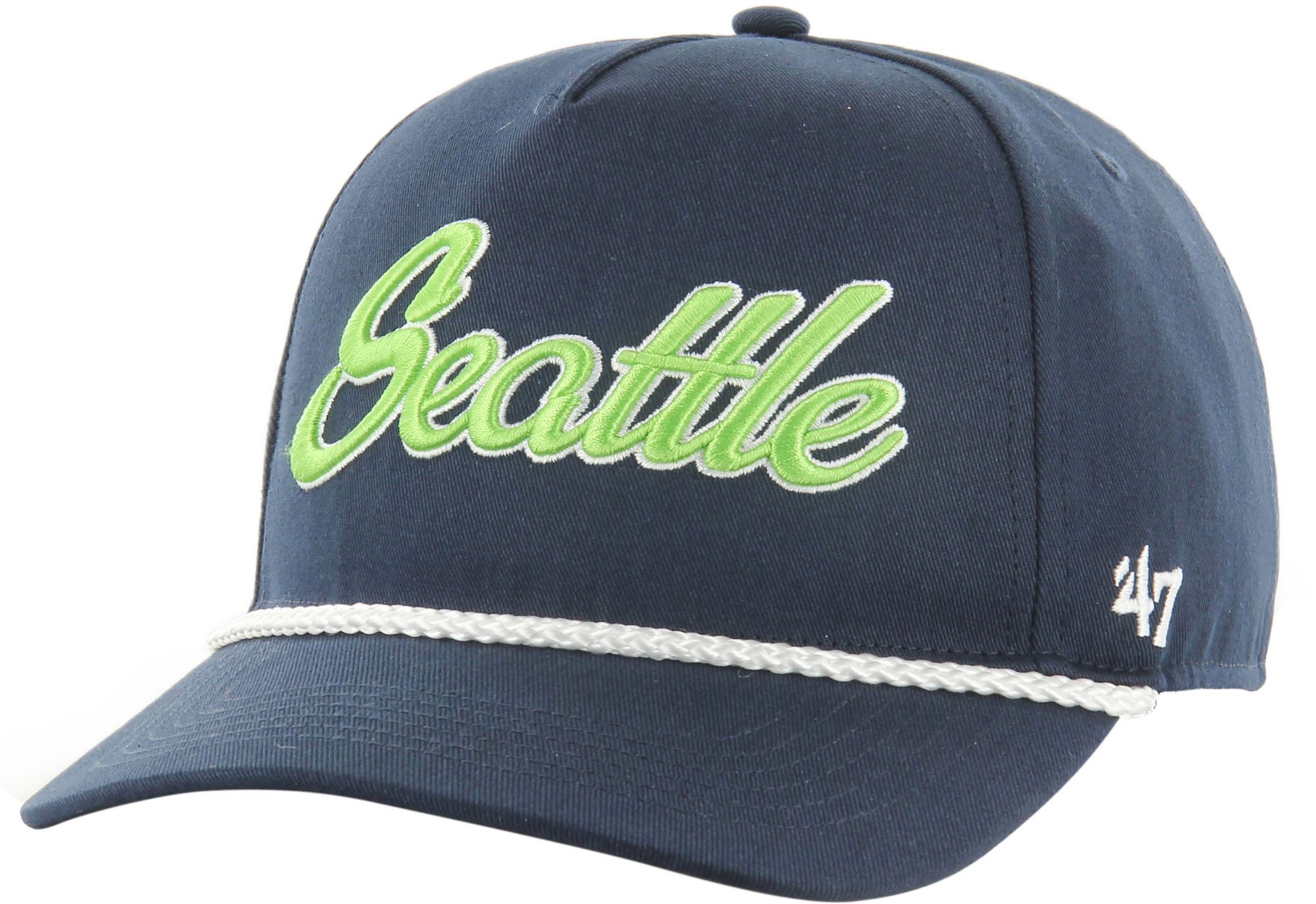 '47 Men's Seattle Seahawks Navy Overhand Hitch Adjustable Hat product image