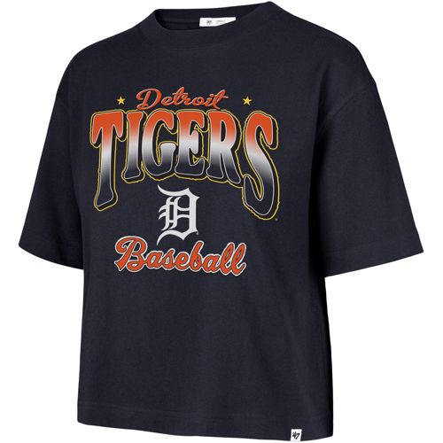 47 Women's Detroit Tigers Navy With Love Baby Ribbed T-Shirt