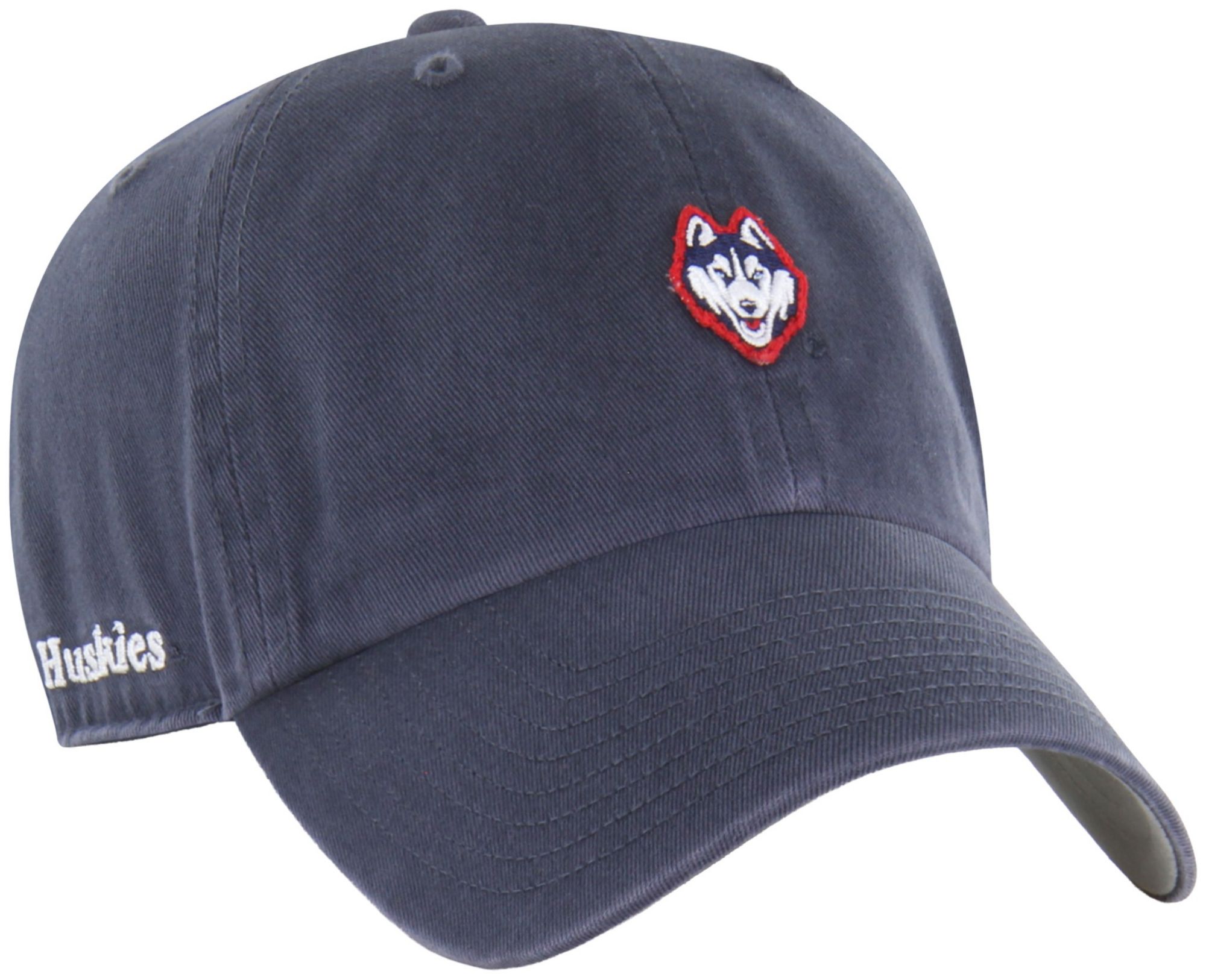 47 Adult UConn Huskies Vintage Navy Micro Logo Clean Up Adjustable