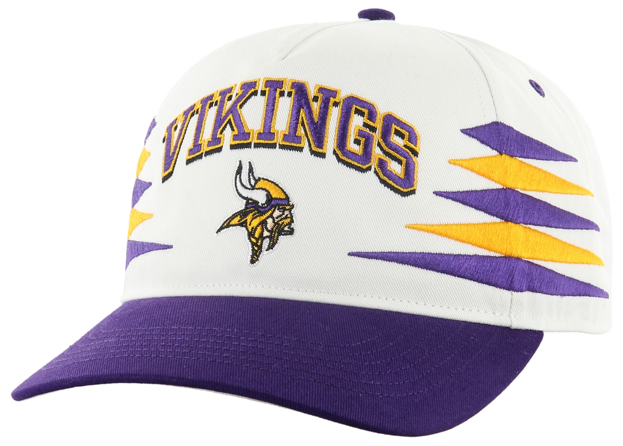47 Adult Minnesota Vikings White Diamond Hitch Adjustable Hat