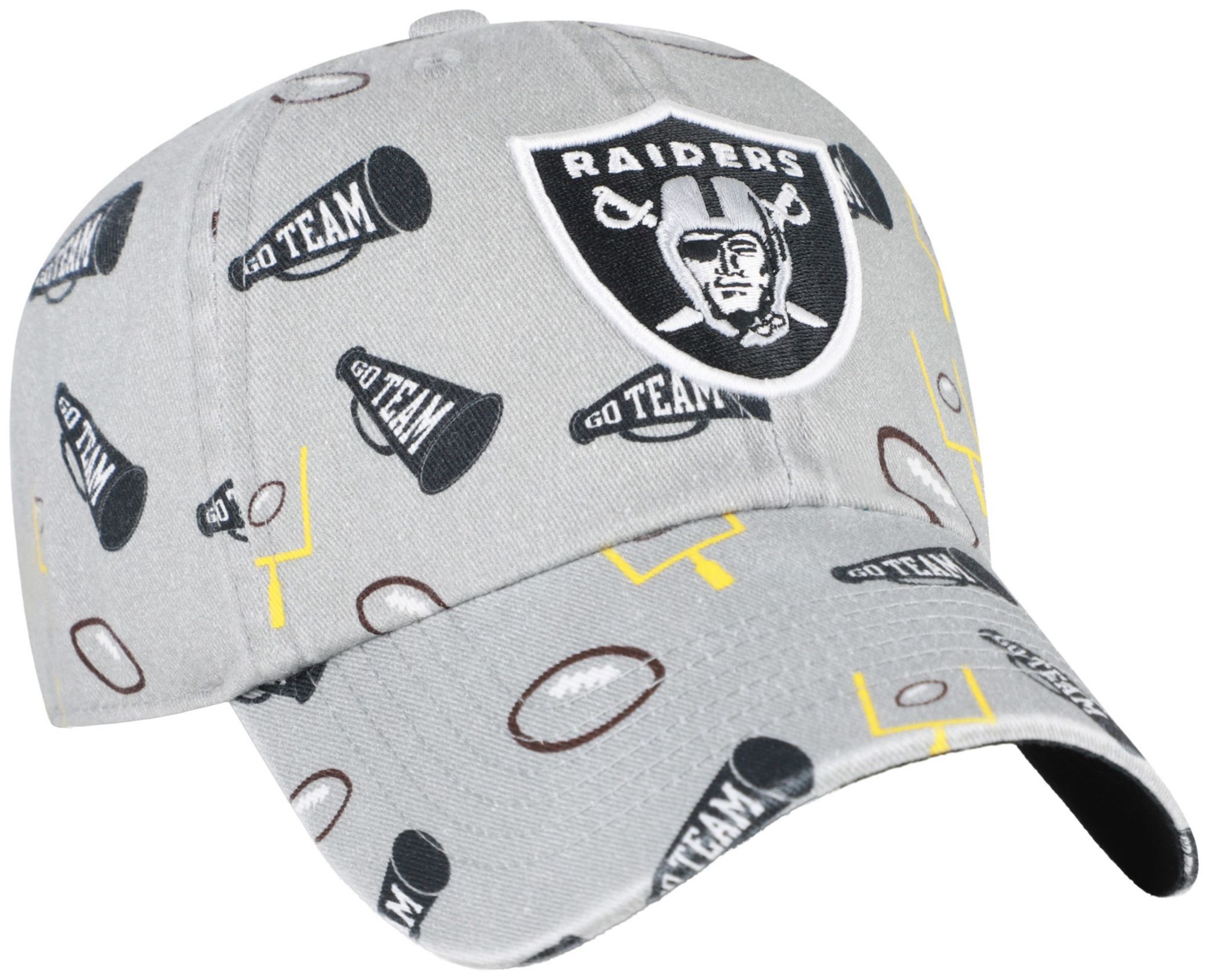 47 Boys' Las Vegas Raiders Gray Stomp Clean Up Adjustable Hat