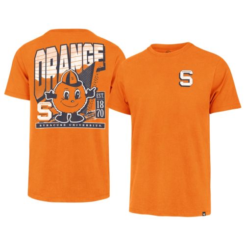 Image One Men's Syracuse Orange Ivory Triple Stripe Overlay T