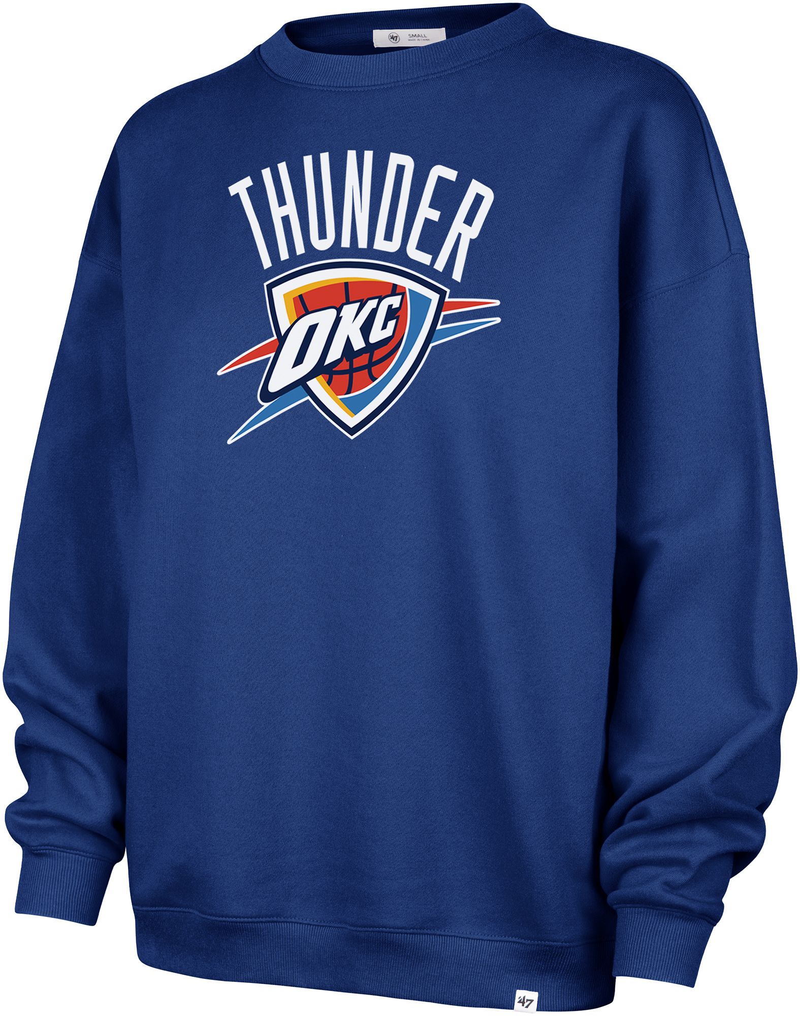 '47 Women's Oklahoma City Thunder Royal Imprint Crewneck Sweatshirt product image