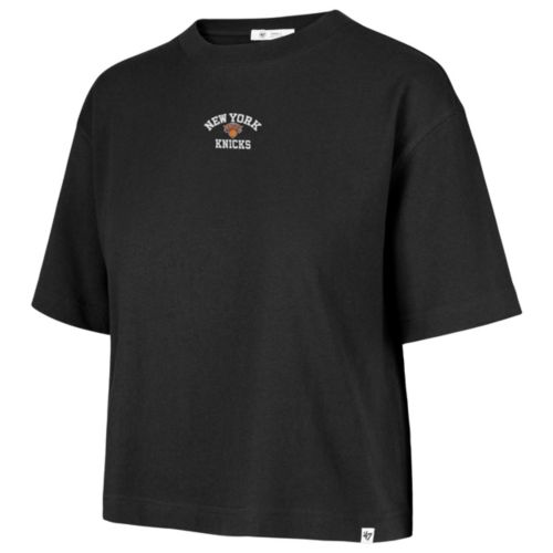 Mitchell & Ness Women's New York Knicks Black Evergreen Cropped T