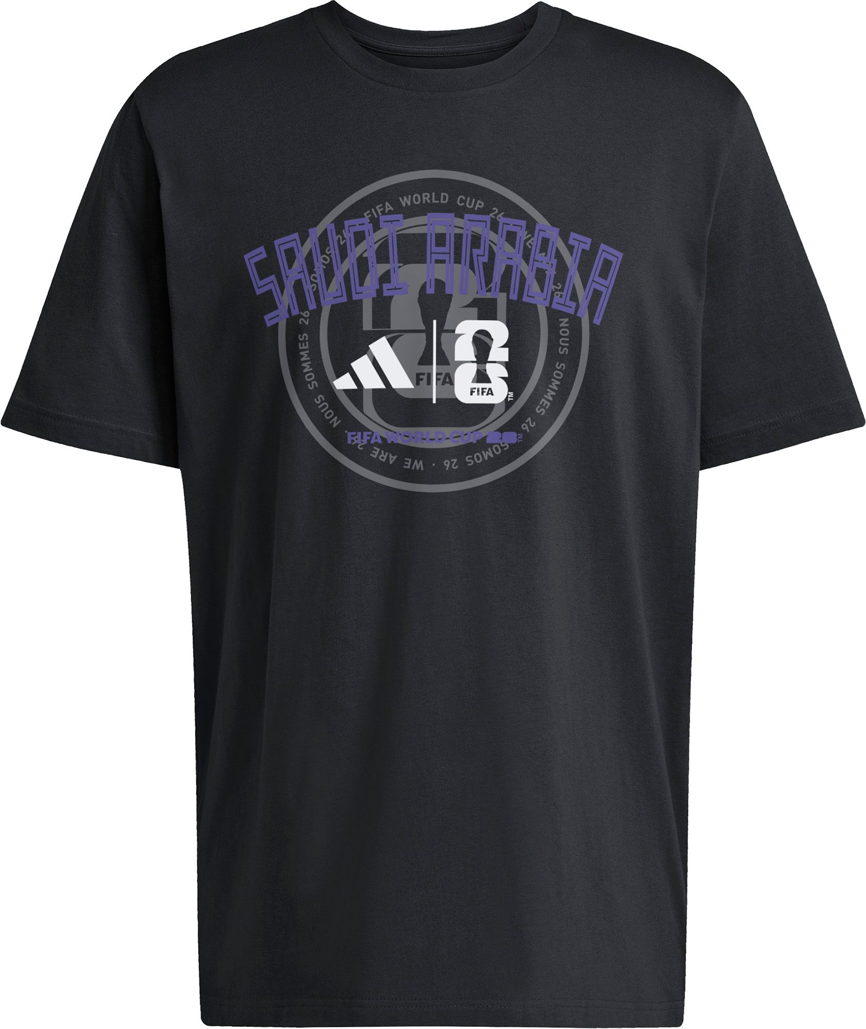 Fes T-shirt 2026 April 26 Lサイズ adidas Adult Saudi Arabia Black 2026 Qualifier T-Shirt | Dick's