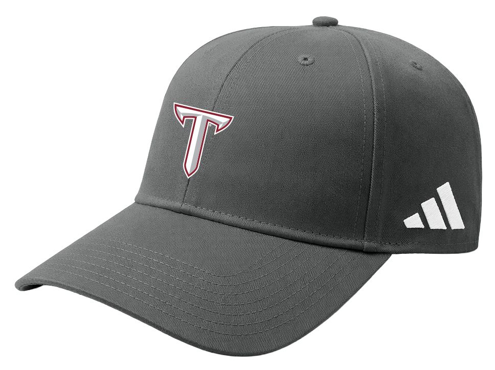 adidas Adult Troy Trojans Grey Washed Slouch Adjustable Hat