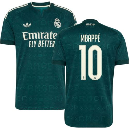 adidas Adult Real Madrid Kylian Mbappe #10 2026 Home Long Sleeve