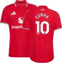 adidas Adult Manchester United Matheus Cunha 2025 Home Authentic