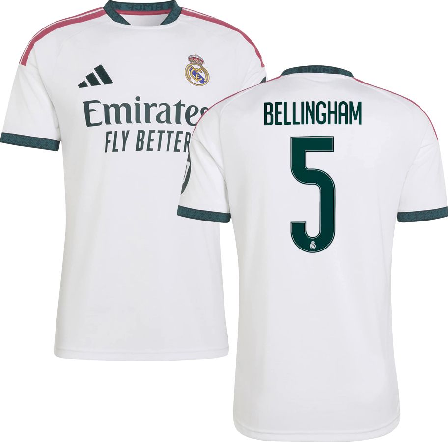 adidas Adult Real Madrid Jude Bellingham#5 2026 Home Replica