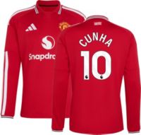 adidas Adult Manchester United Matheus Cunha 2026 Home Long Sleeve