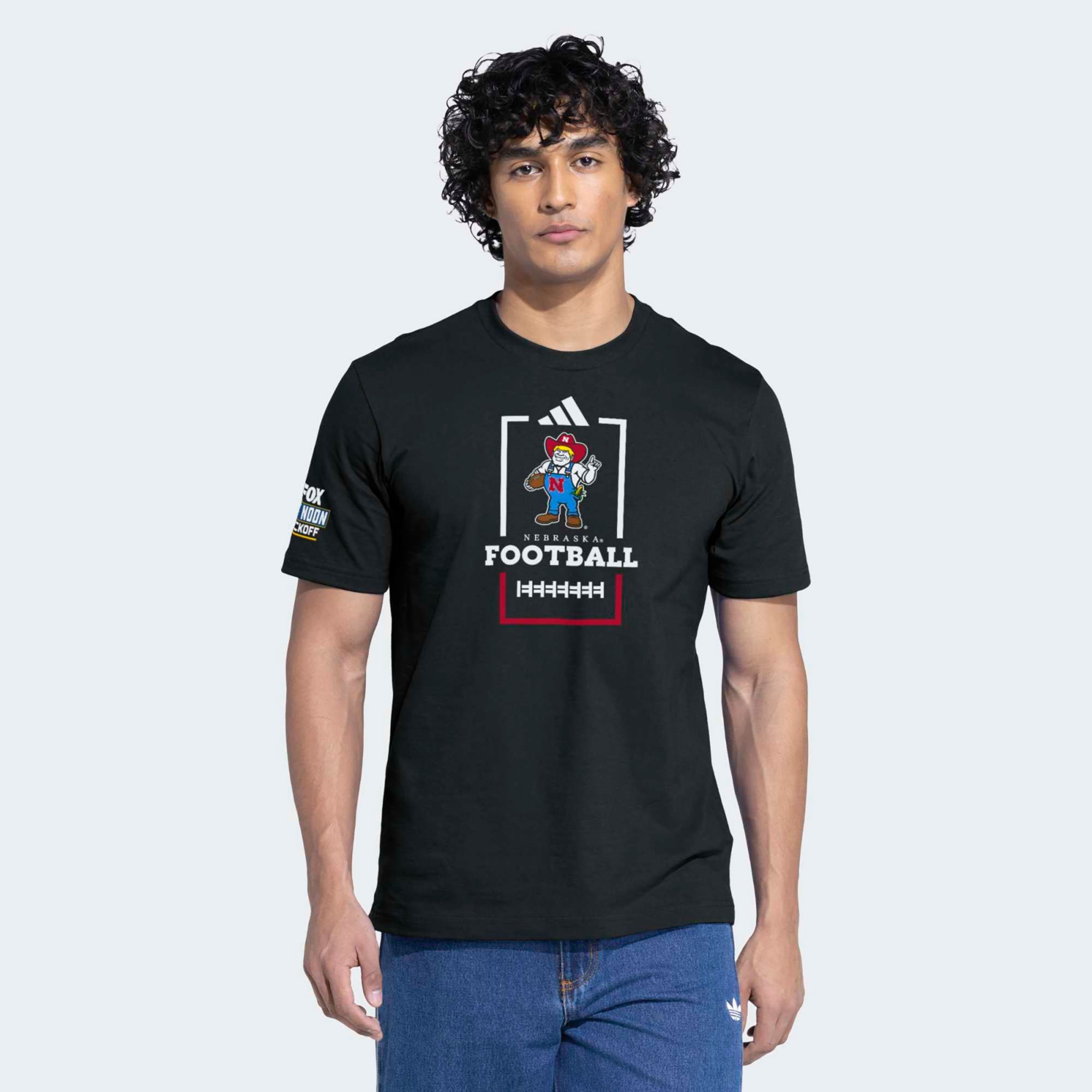 nubian×Basicks SHIMING FOOTBALL T-SHIRTS adidas Adult Nebraska Cornhuskers Fox Big Noon Kickoff Football