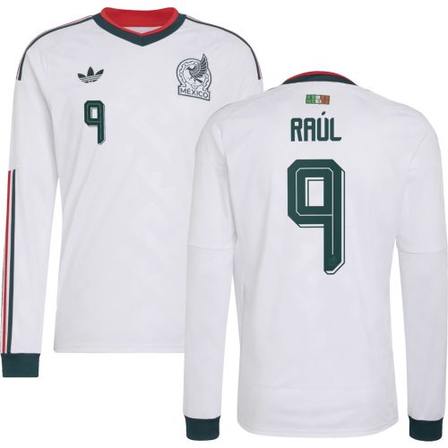 adidas Adult Mexico Raúl Jiménez #9 White 2026 Away Replica Jersey