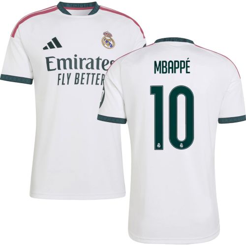 adidas Adult Real Madrid Kylian Mbappe #10 2026 Home Long Sleeve